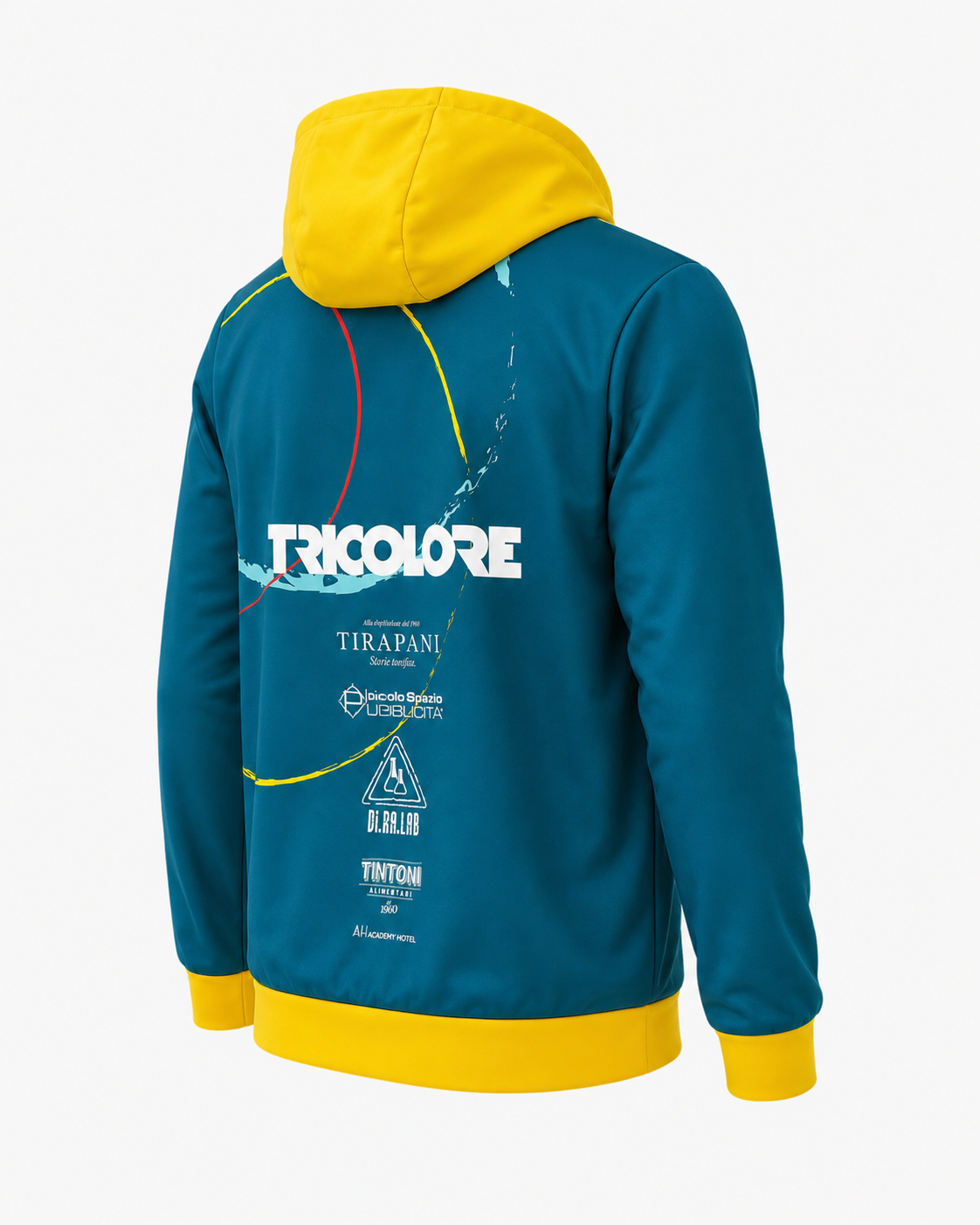 BTS-Tricolore Zip Hoodie Blue/Yellow