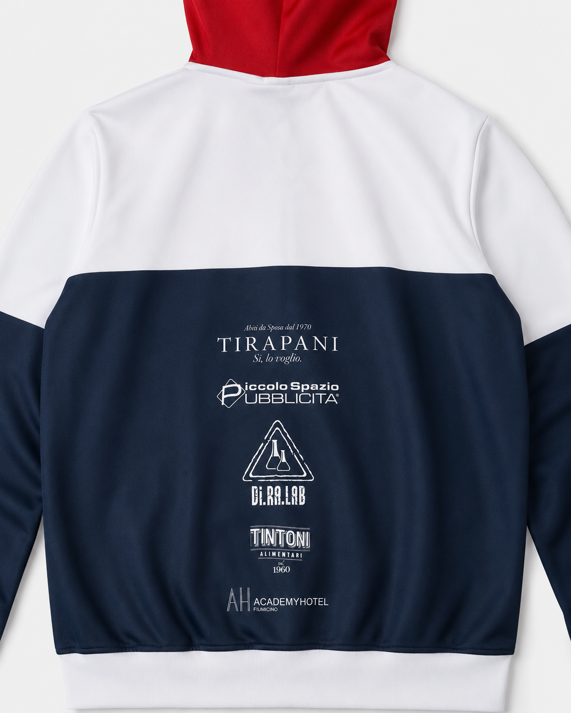 BTS-Tricolore Zip Hoodie White/Navy