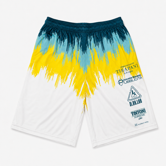 Men's Sports Shorts BTS-Tricolore Yellow/Light Blue