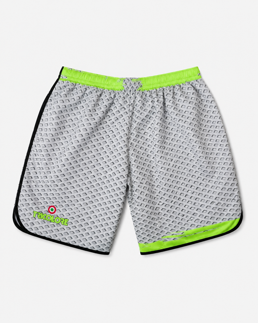 Men's Sports Shorts Tricolore White Pattern