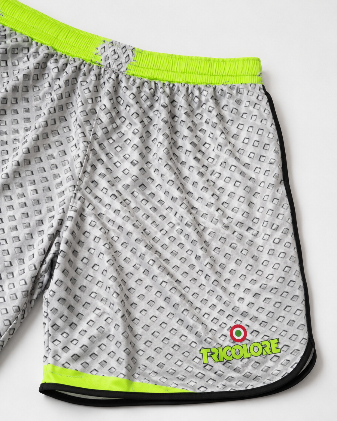 Men's Sports Shorts Tricolore White Pattern