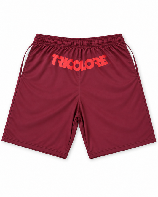 Men's Sports Shorts BTS-Tricolore Burgundy