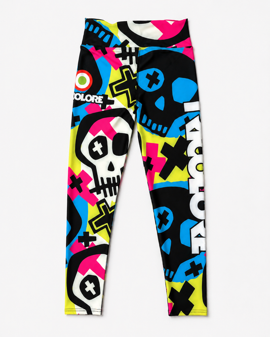 Women's Sports Leggings Tricolore Skull