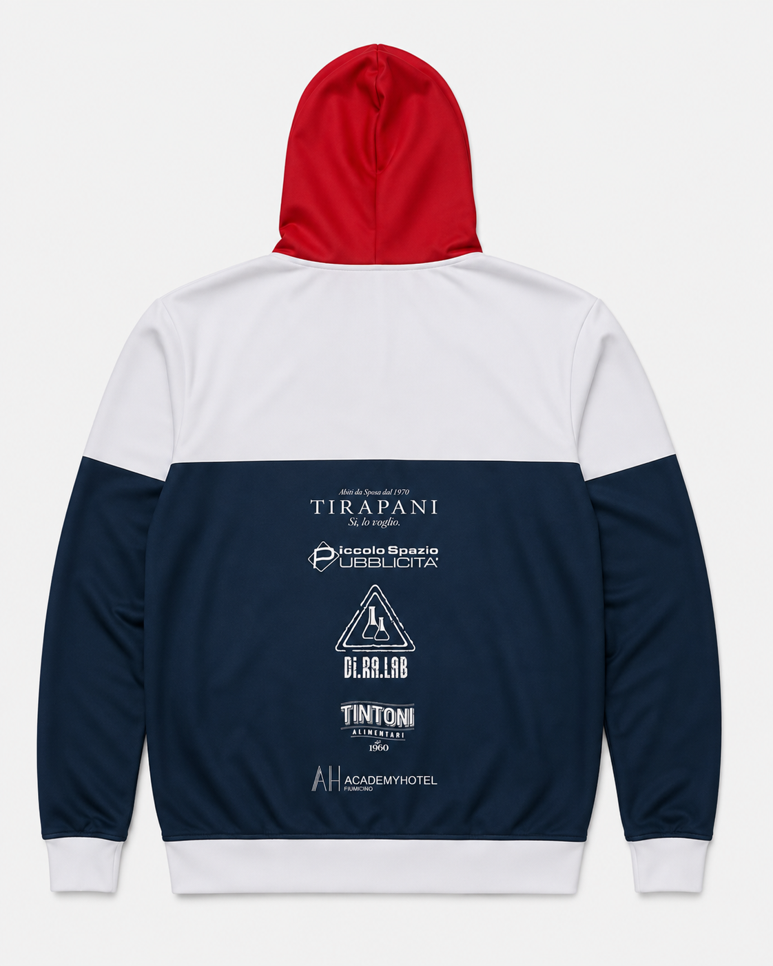 BTS-Tricolore Zip Hoodie White/Navy