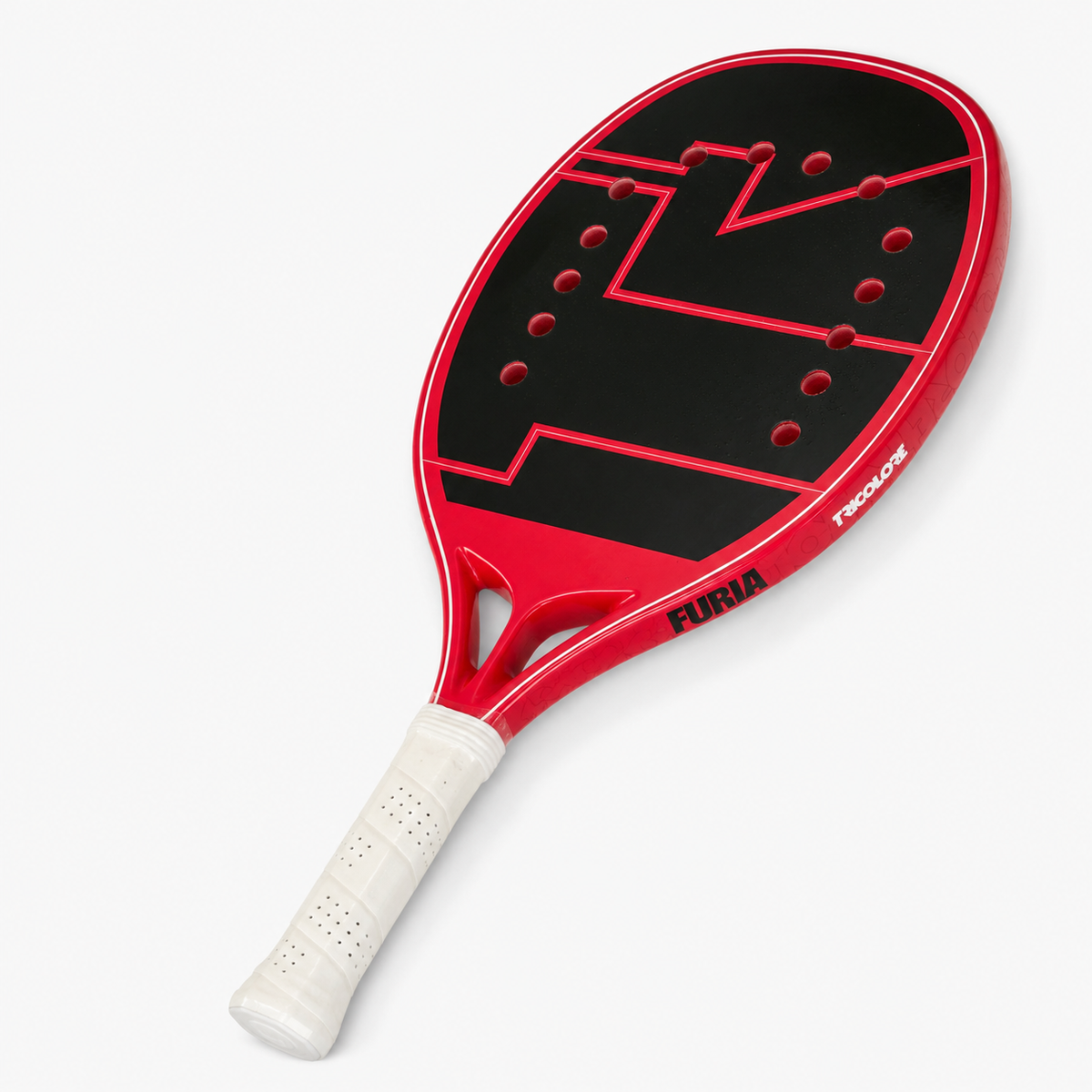 Tricolore Furia Racket - three-quarter view
