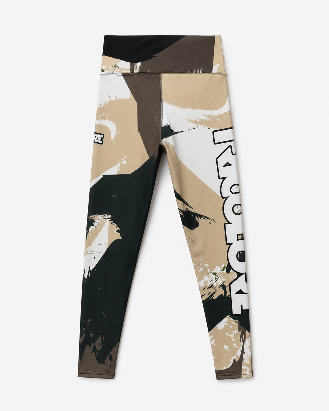 Women's Sports Leggings Tricolore Brush Black-Beige