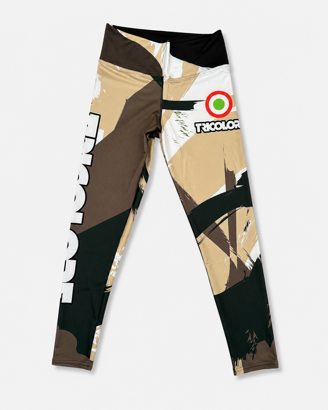 Women's Sports Leggings Tricolore Brush Black-Beige