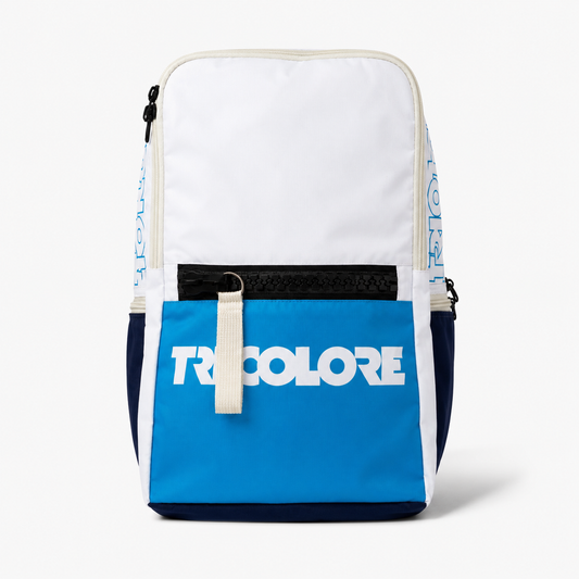 Zaino Sportivo Tricolore Bianco e Blu - vista frontale