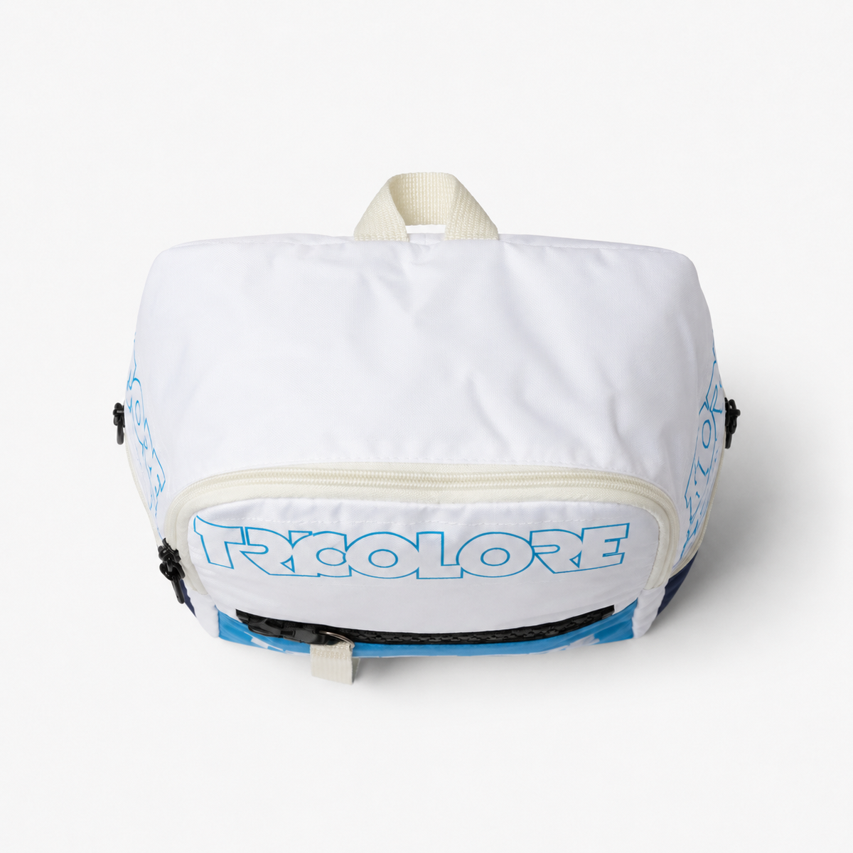 Tricolore Sports Backpack White & Blue - top view