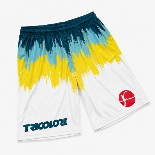 Men's Sports Shorts BTS-Tricolore Yellow/Light Blue