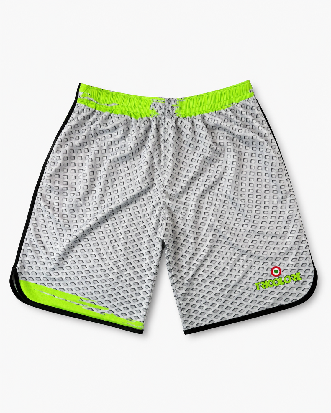Men's Sports Shorts Tricolore White Pattern