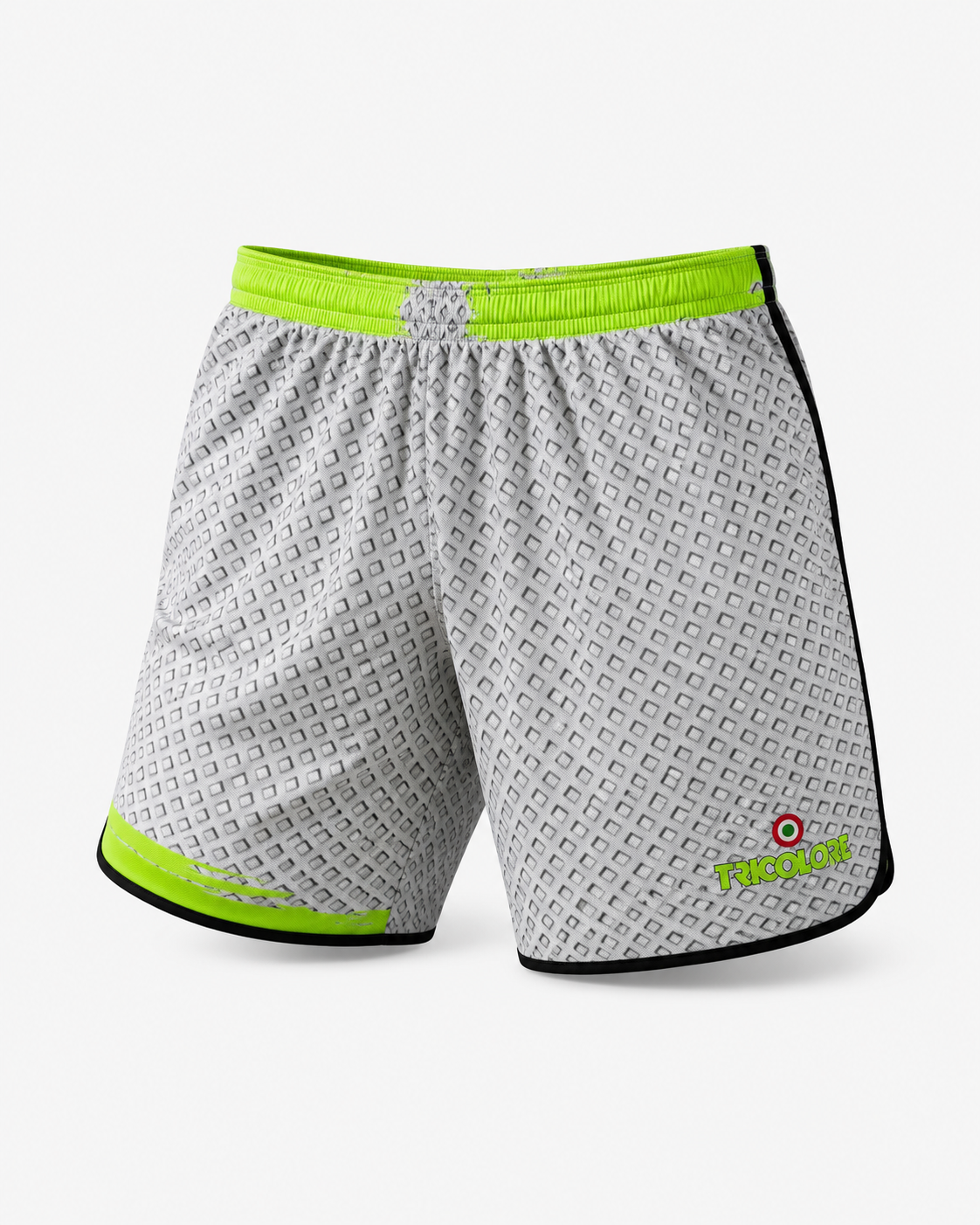 Men's Sports Shorts Tricolore White Pattern