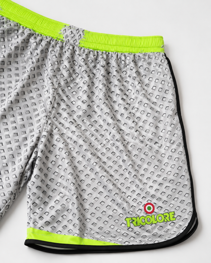 Men's Sports Shorts Tricolore White Pattern