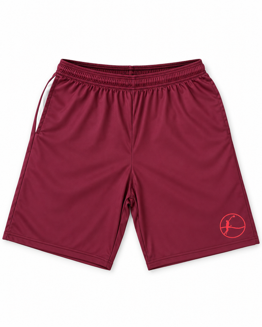 Men's Sports Shorts BTS-Tricolore Burgundy