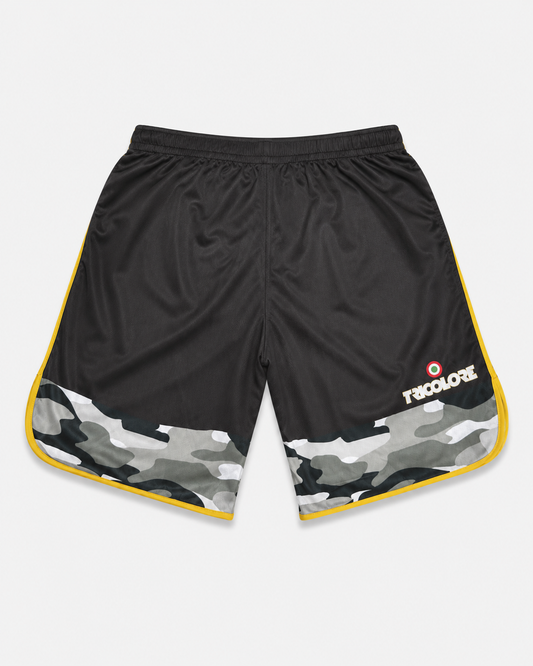Men's Sports Shorts Tricolore Black Camouflage
