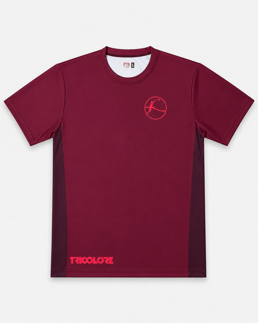 Men's Sports T-Shirt BTS-Tricolore Burgundy