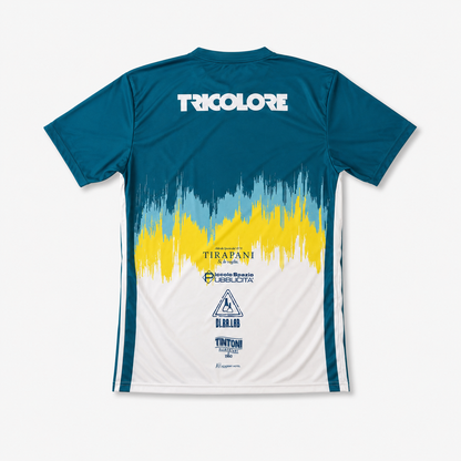 Men's Sports T-Shirt BTS-Tricolore Yellow/Light Blue