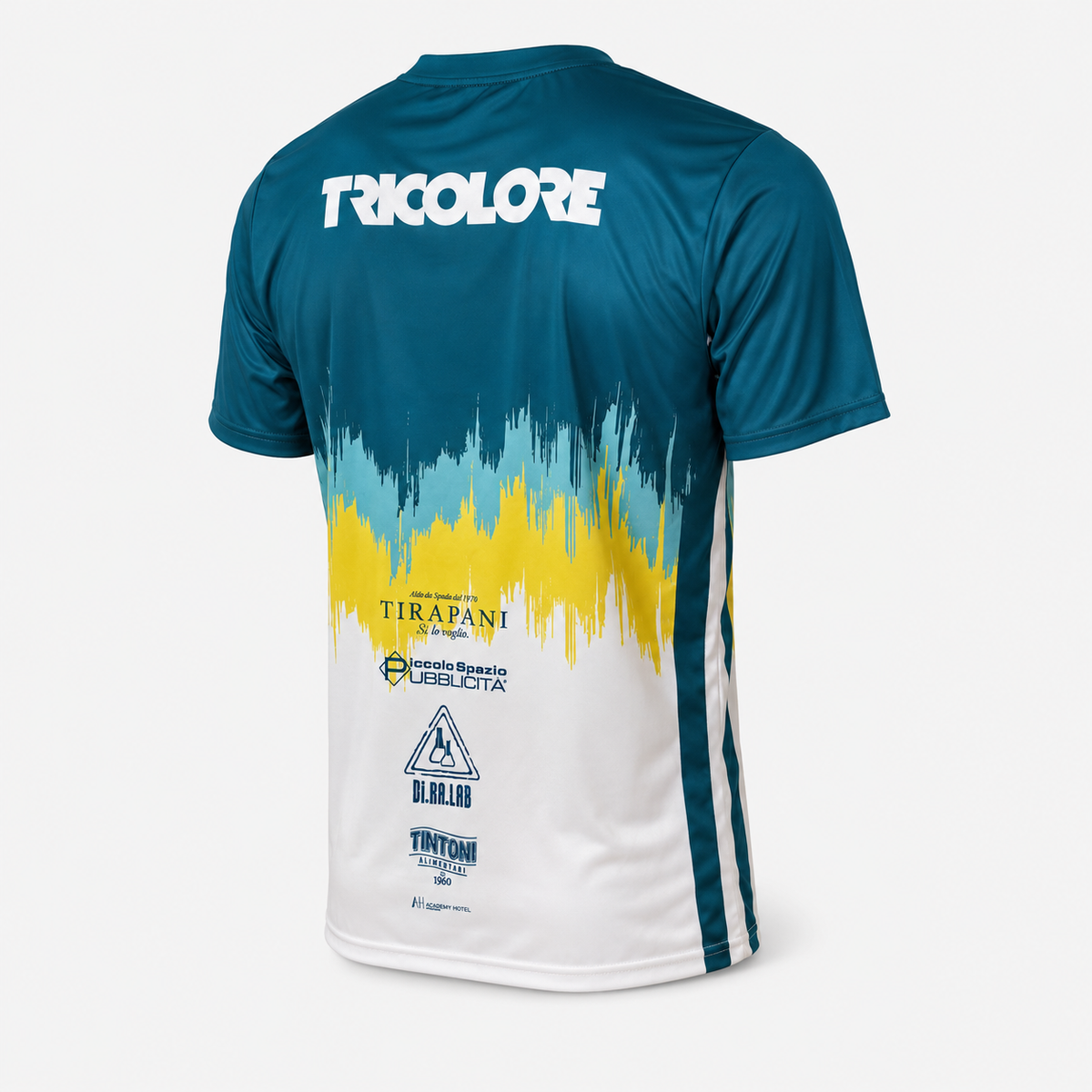 Men's Sports T-Shirt BTS-Tricolore Yellow/Light Blue